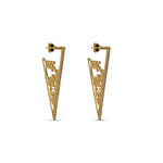 VICTORIA M Puzzle Gold Earrings