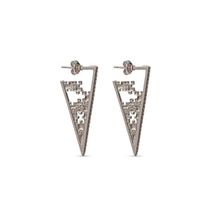 VICTORIA S Puzzle Silver Earrings