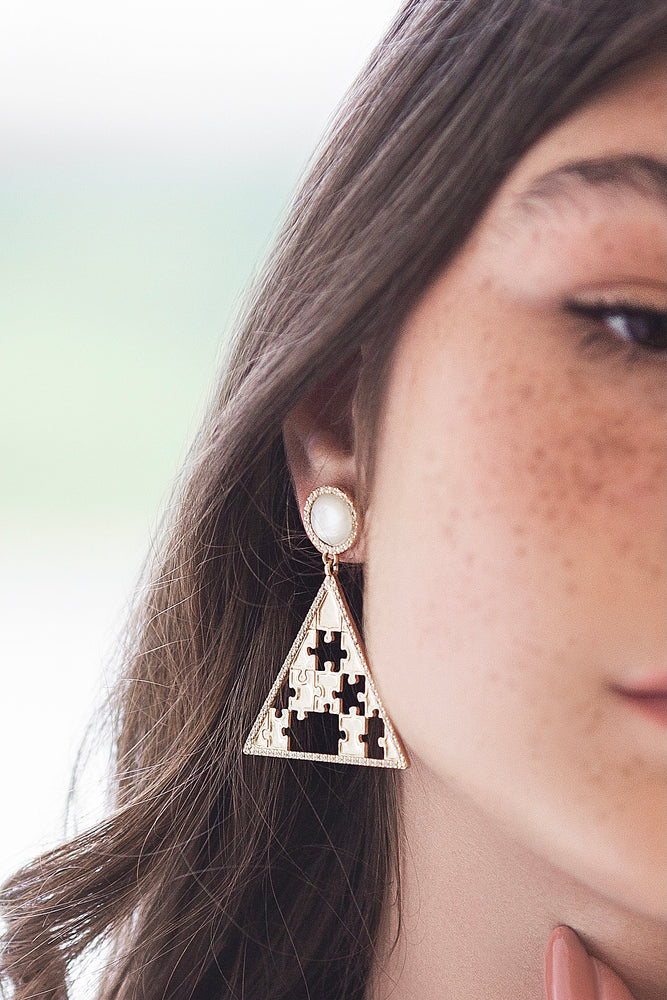 Preorder | PYRAMID Puzzle Diamonds Gold Earrings