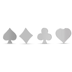 POKER Set Silver Stud