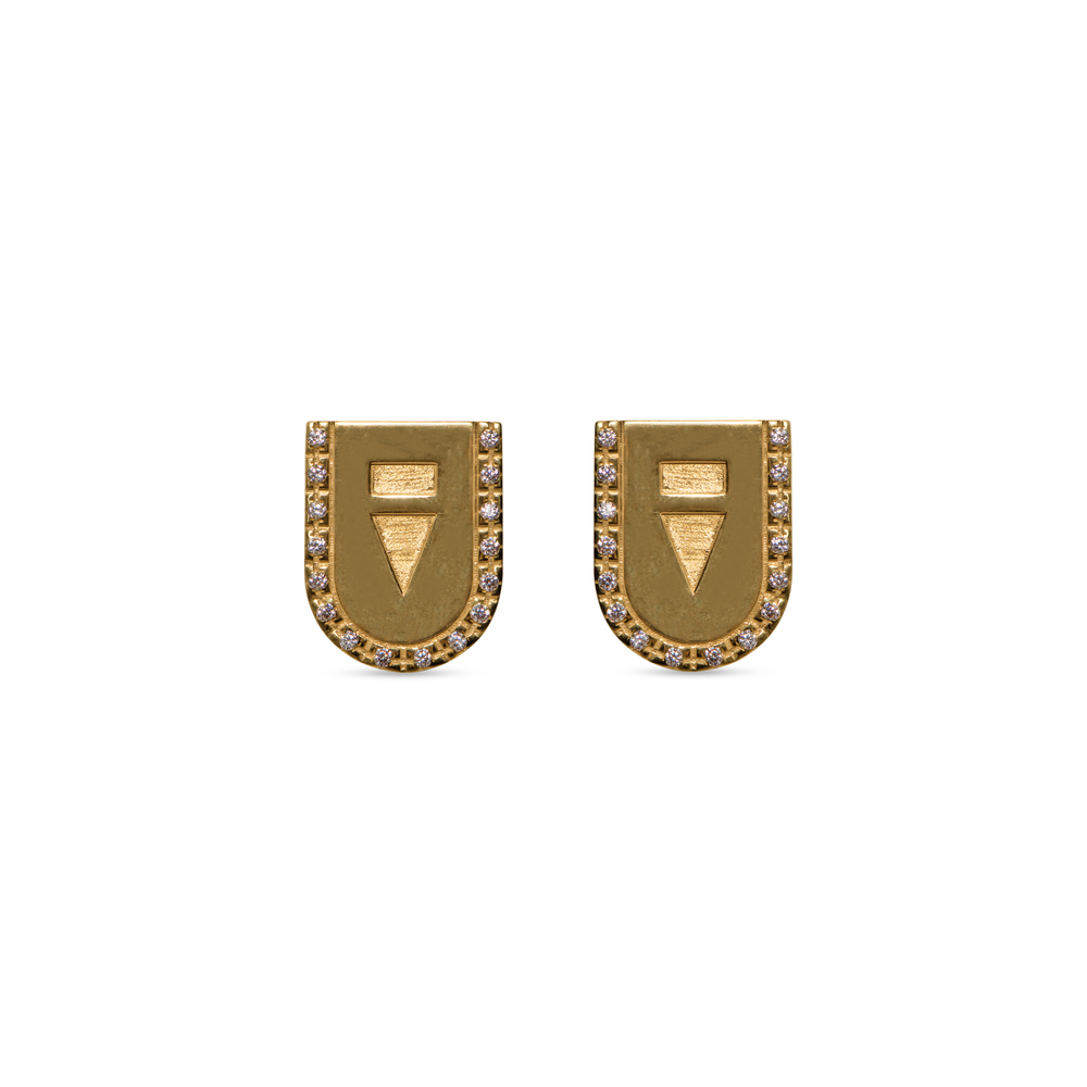 PLAY-PAUSE Gold Earrings