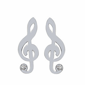 SOL Diamond Silver Earrings