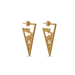 VICTORIA S Puzzle Gold Earrings
