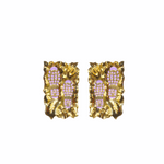 FOOTSTEPS Earrings I Lilac Enamel I Gold Plated