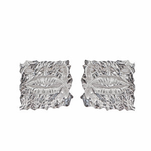 THE KISS Silver Earrings