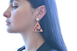 Preorder | PYRAMID Orange & Pink Puzzle Gold Earrings