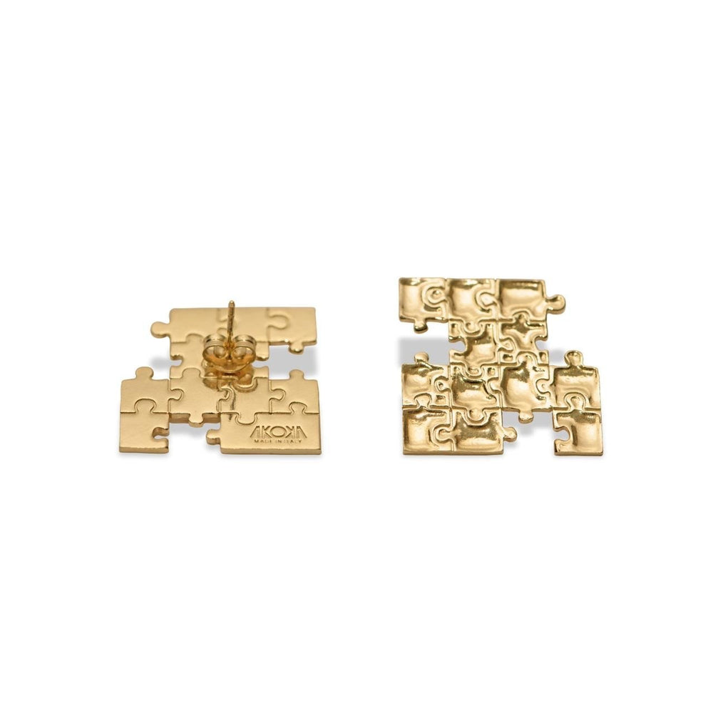 Preorder | SQUARE Puzzle 9k Gold Earrings