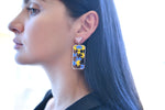 Preorder | ENIGMA Yellow & Blue Puzzle Silver Earrings