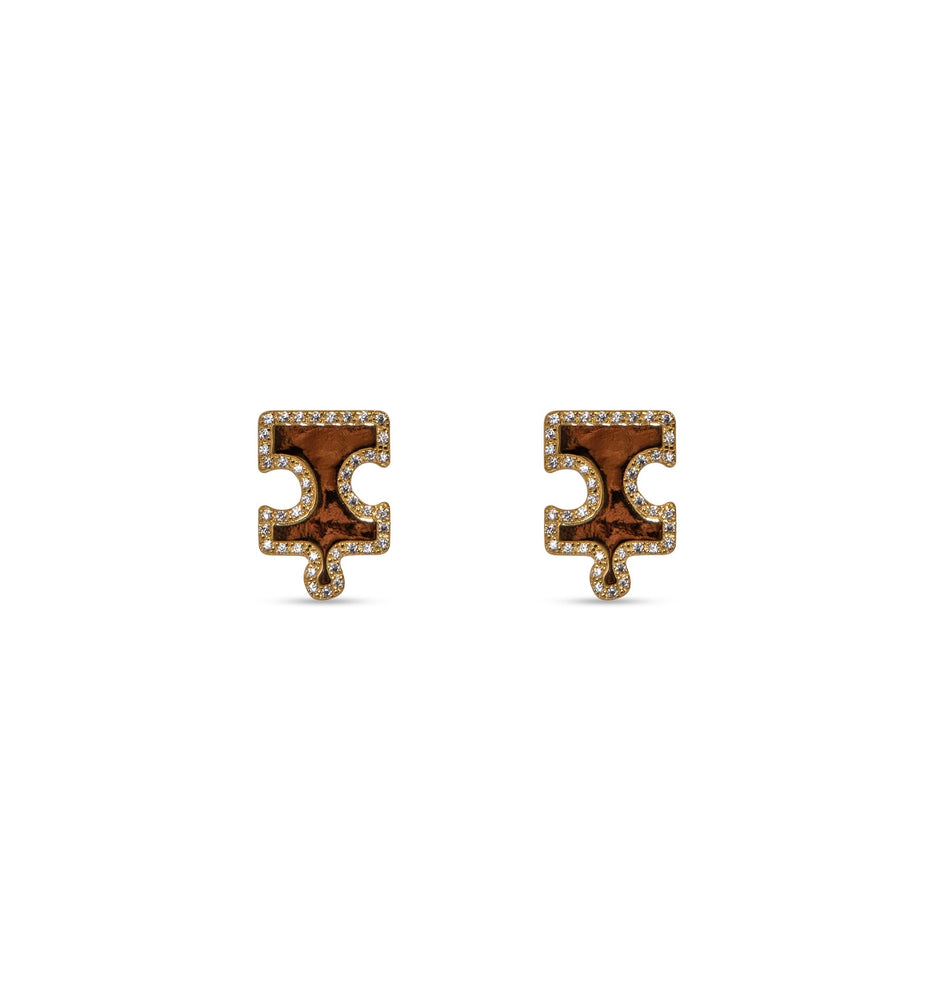 SOLUM Puzzle Gold Stud Earrings