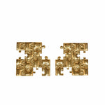 Preorder | SQUARE Puzzle 9k Gold Earrings