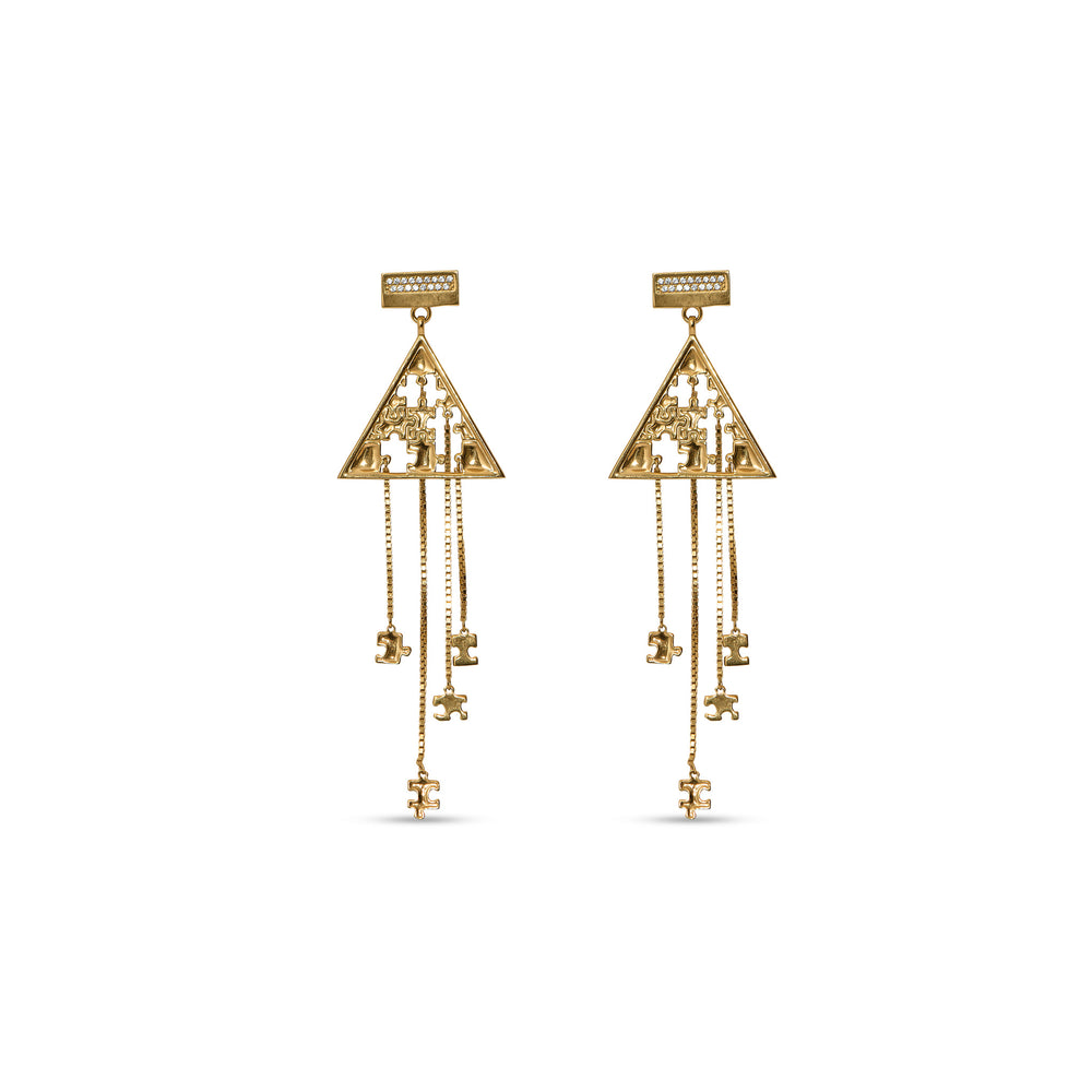 BALANCE Gold Puzzle Earrings
