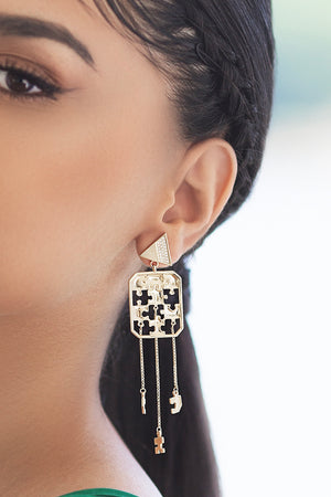 MAISON Silver Puzzle Earrings