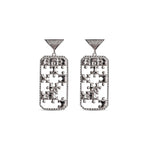 Preorder | ENIGMA Diamonds Puzzle 9k White Gold Earrings