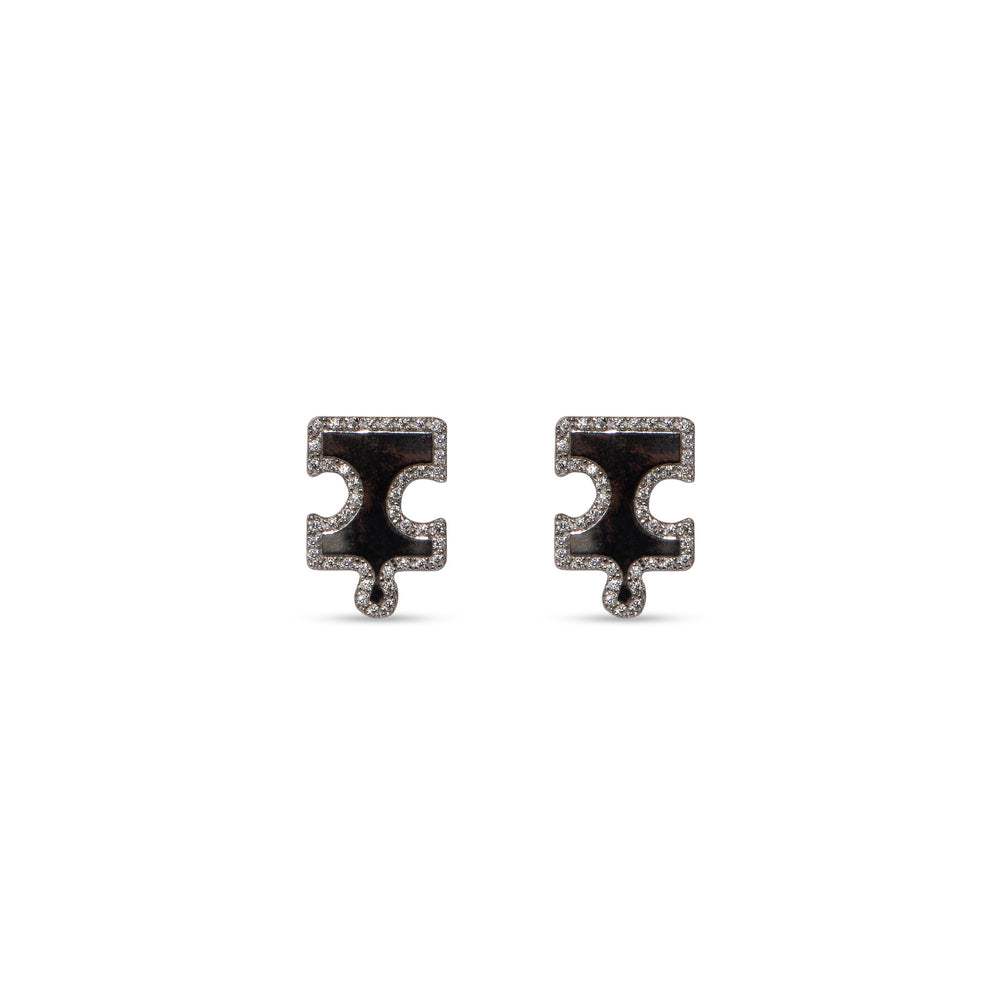 SOLUM Puzzle Silver Stud Earrings