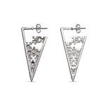 VICTORIA S Puzzle Silver Earrings