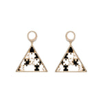 Preorder | PYRAMID Black & Pearl Puzzle Gold Earrings