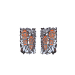 FOOTSTEPS Orange - Enamel Silver Earrings
