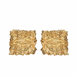 THE KISS Gold Earrings