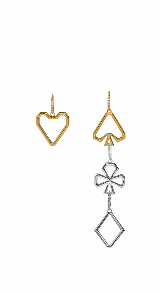 BOND the Cards Set Gold Earring